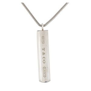 Tiffany & Co 1837 Bar Pendant Necklace